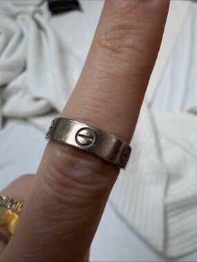 Cartier Silver Band with Screw Detail